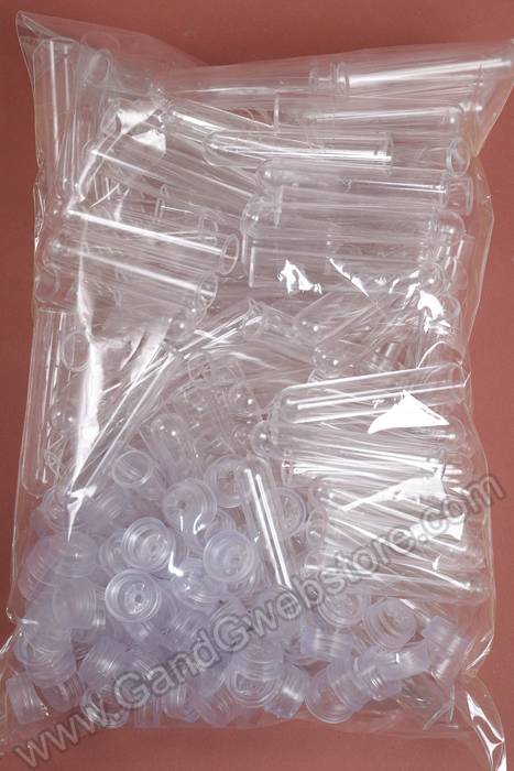 3" Plastic Aqua Tube Clear Pkg/100 - Image 2
