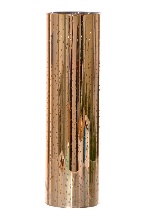 3" X 10" Mercury Glass Candle Mercury Gold