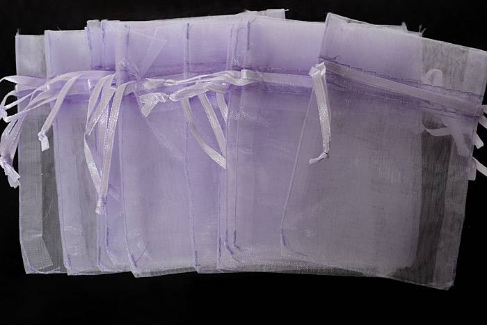 3" X 4" Sheer Pouches Bag Lavender Pkg/12 - Image 2