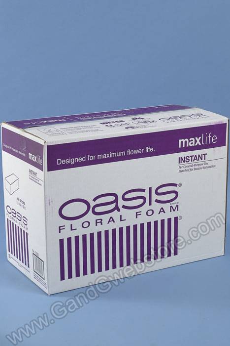 3" X 4" X 9" Oasis Instant Floral Foam Brick Green Cs/48 - Image 2