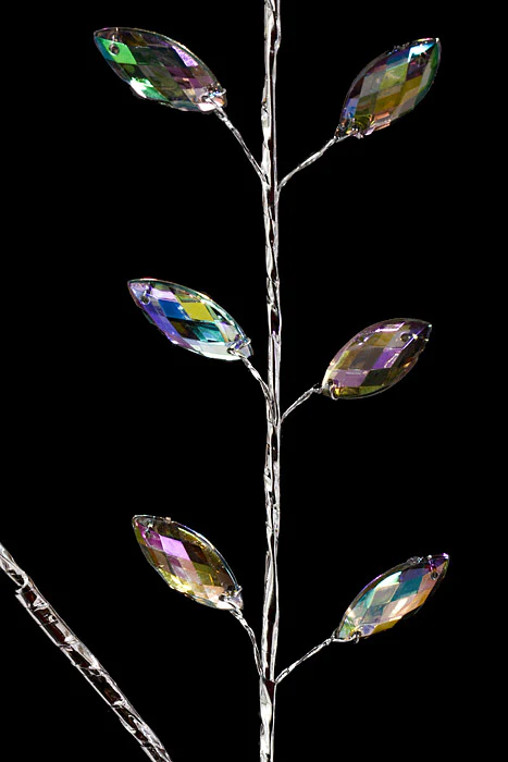 30" Crystal Bead Spray Iridescent Silver - Image 2