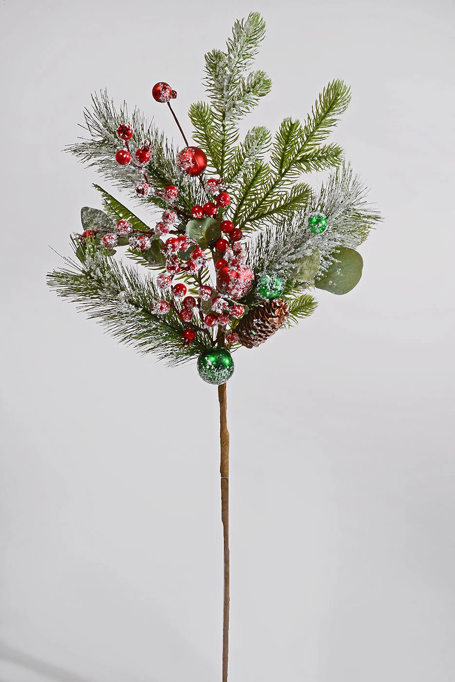30'' Pine Ball Berry Spray Red/Green