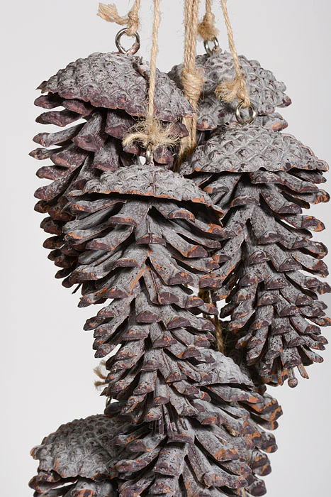 30" Winter Chalet Cone Drop with Jute Brown/Smoke Gray - Image 2