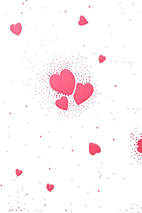 30" X 100ft Hearts/Dots KrystalPhane Roll Red/Clear - Image 2