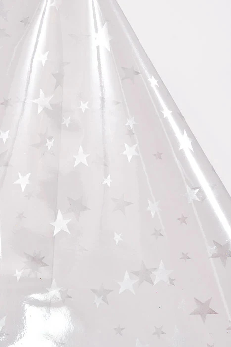 30" X 100Ft Star Krystal Phane Roll Silver/Clear