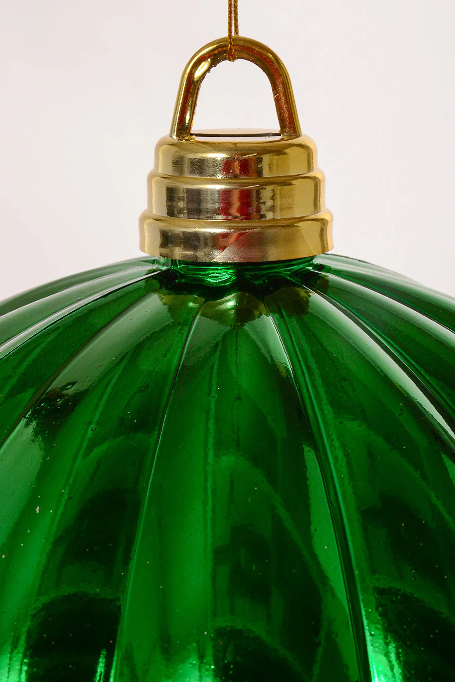 300Mm Plastic Shiny Pumpkin Ornament Green - Image 2