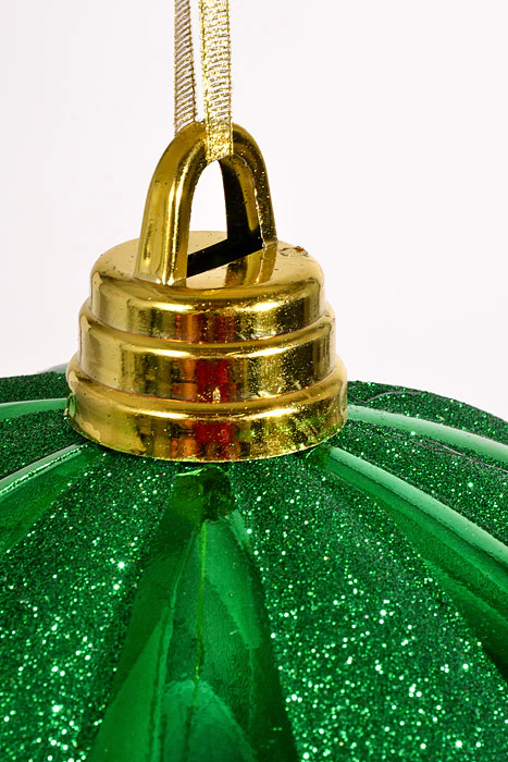 300Mm Shiny Pumpkin Ball With Glitter Green - Image 2
