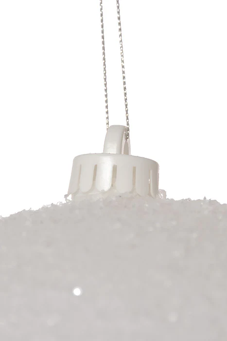 300Mm SnowBall Ball Ornament White/Snow - Image 2