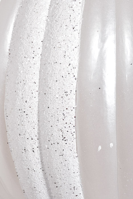 300Mm Stripe Ball W/Glitter White/Silver Iridescent - Image 2