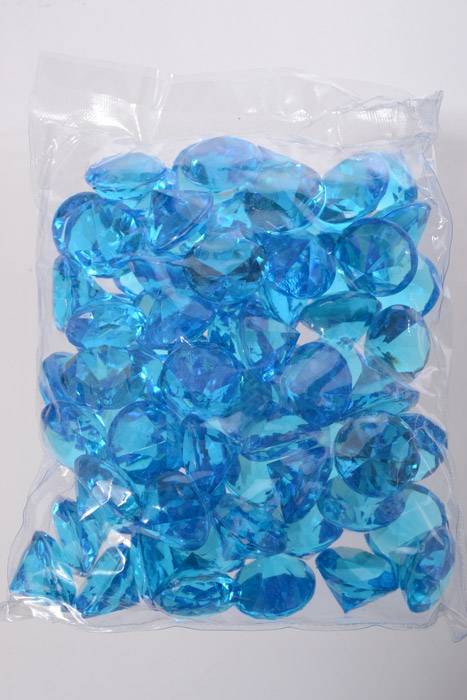 30mm Acrylic Diamond Turquoise Pkg/1lb - Image 2