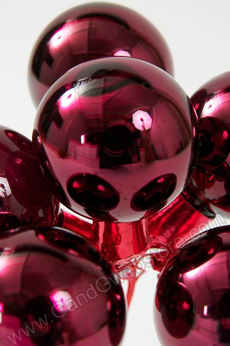 30mm Gloss Glass Ball Ornament Burgundy Pkg/72 - Image 2