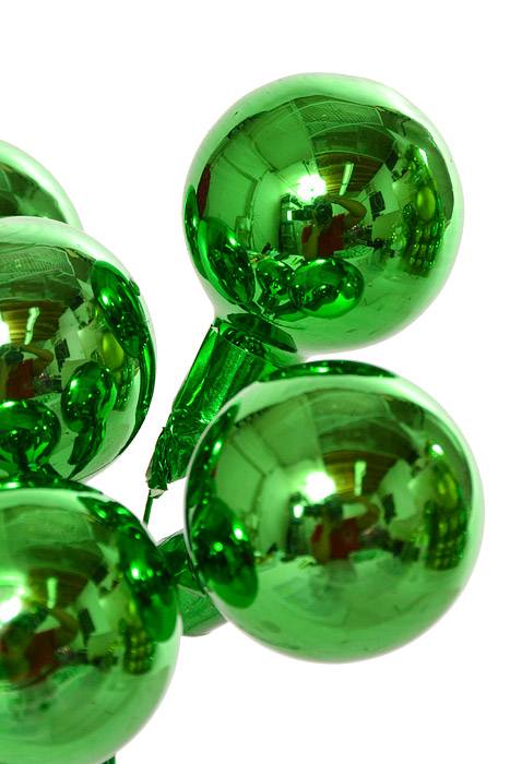30mm Gloss Glass Ball Ornament Green Pkg/72 - Image 2