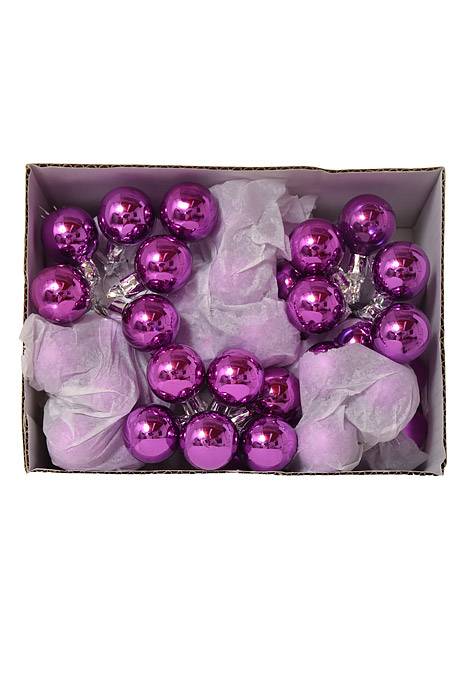 30mm Gloss Glass Ball Ornament Purple Pkg/72 - Image 3
