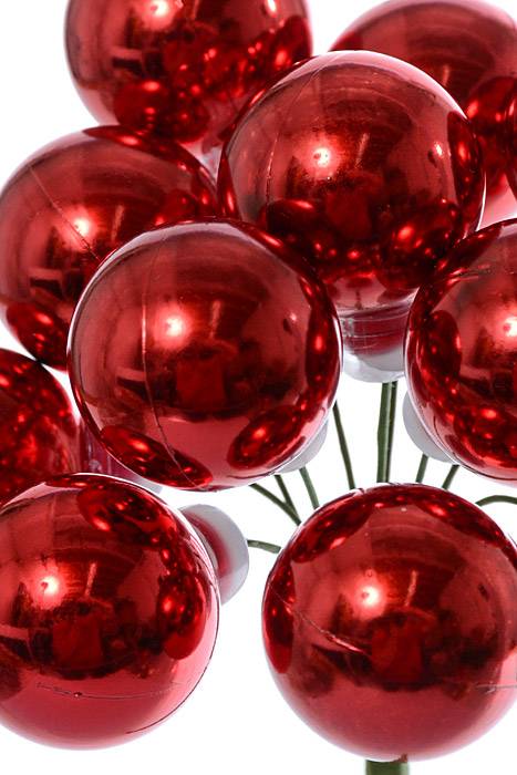 30mm Shiny Stem Ball Red - Image 2