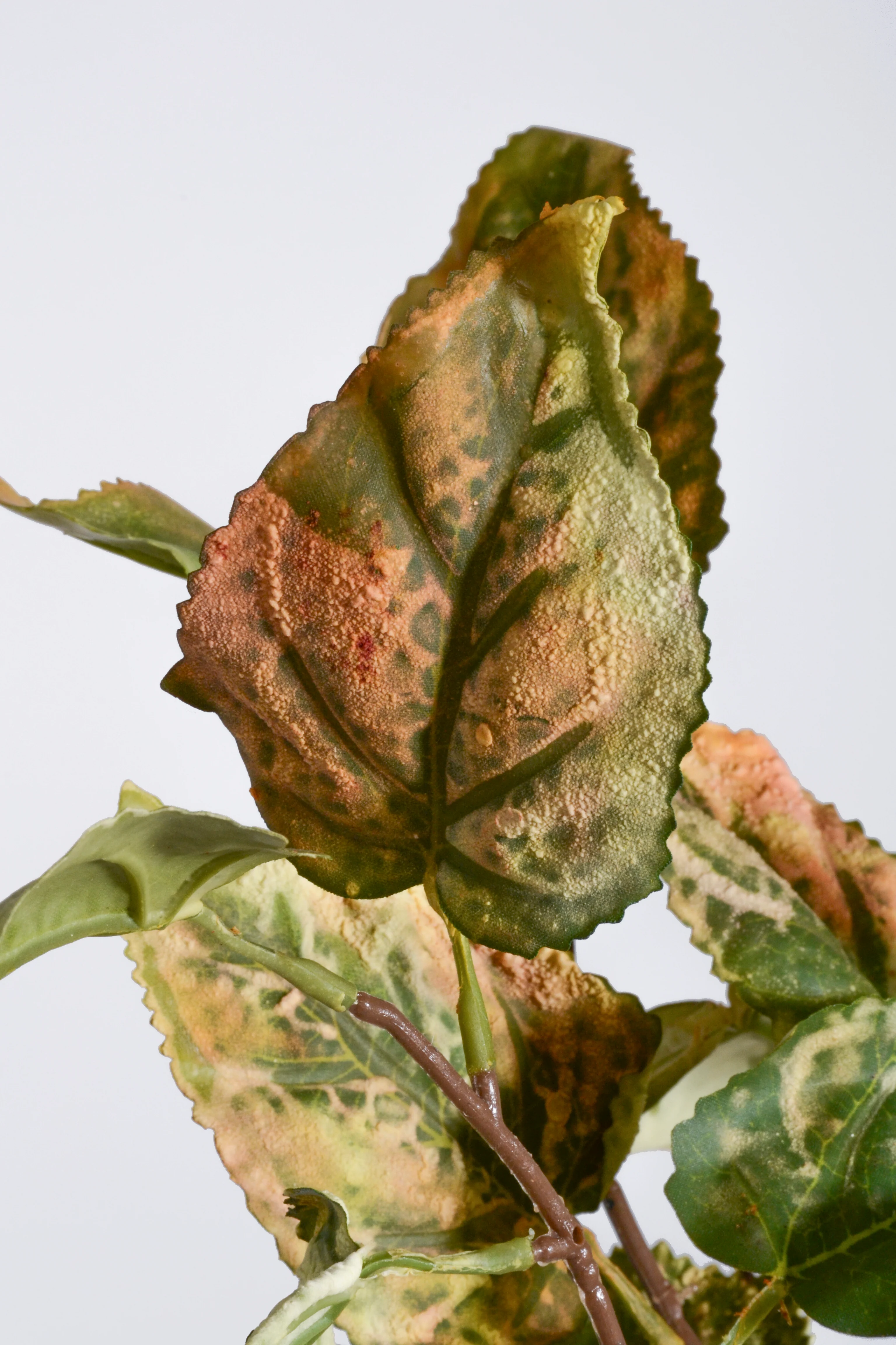 31.5" Artificial Poplar Leaf Spray Green/Yellow - Image 2