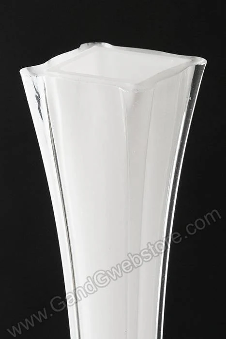 31.5" Eiffel Tower Glass Vase White - Image 2