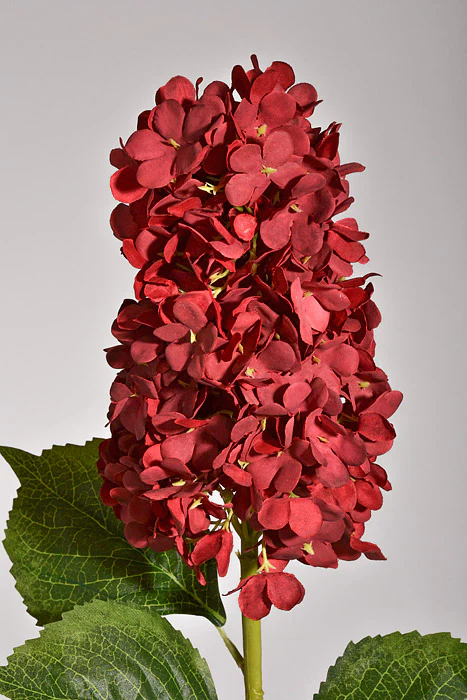 31.5" Silk Hydrangea Spray Red - Image 2