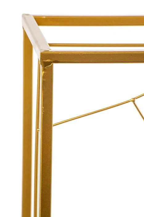 31.5" Square Metal Stand Gold - Image 2