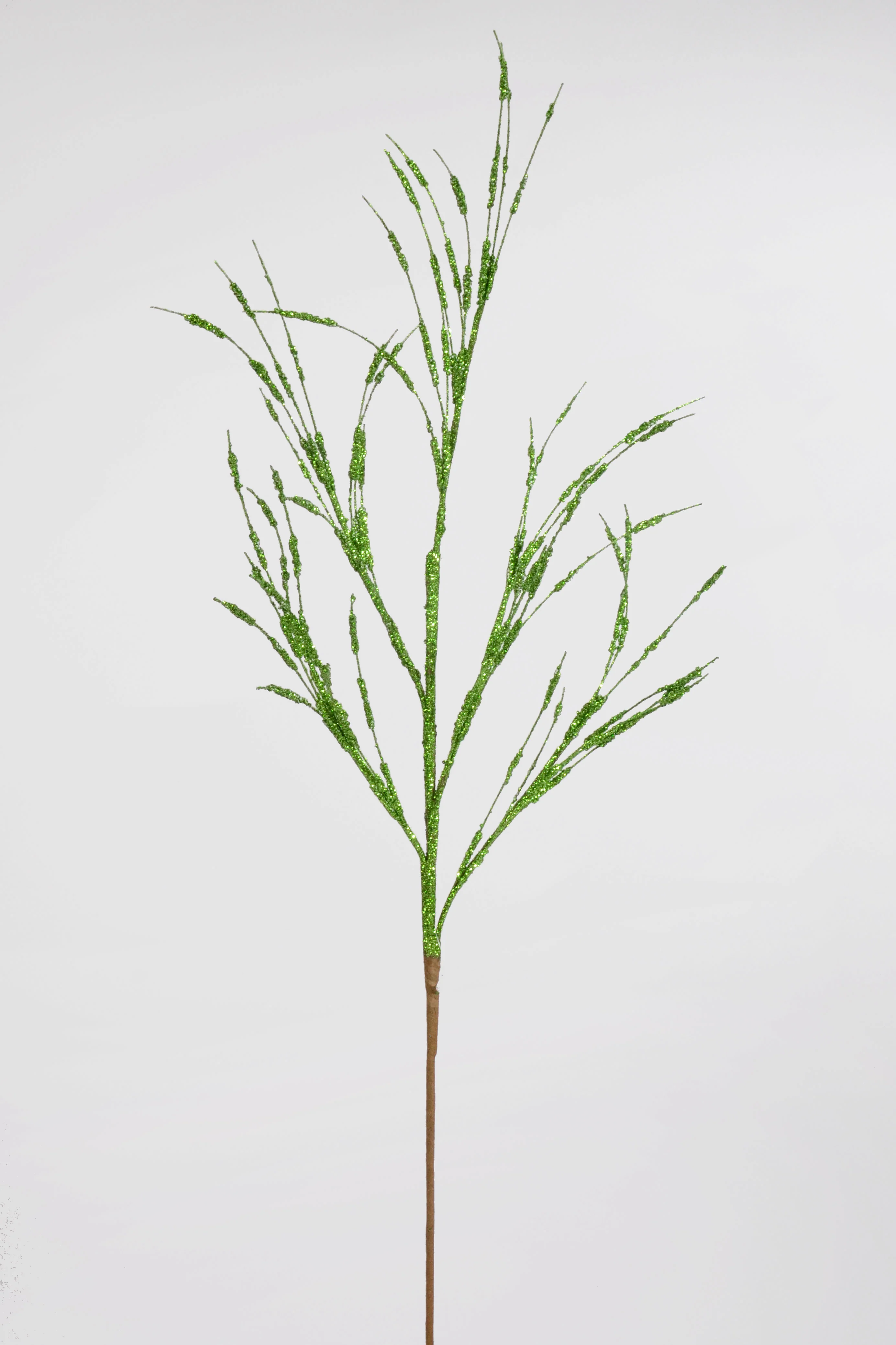 31" Glitter Spike Spray Green