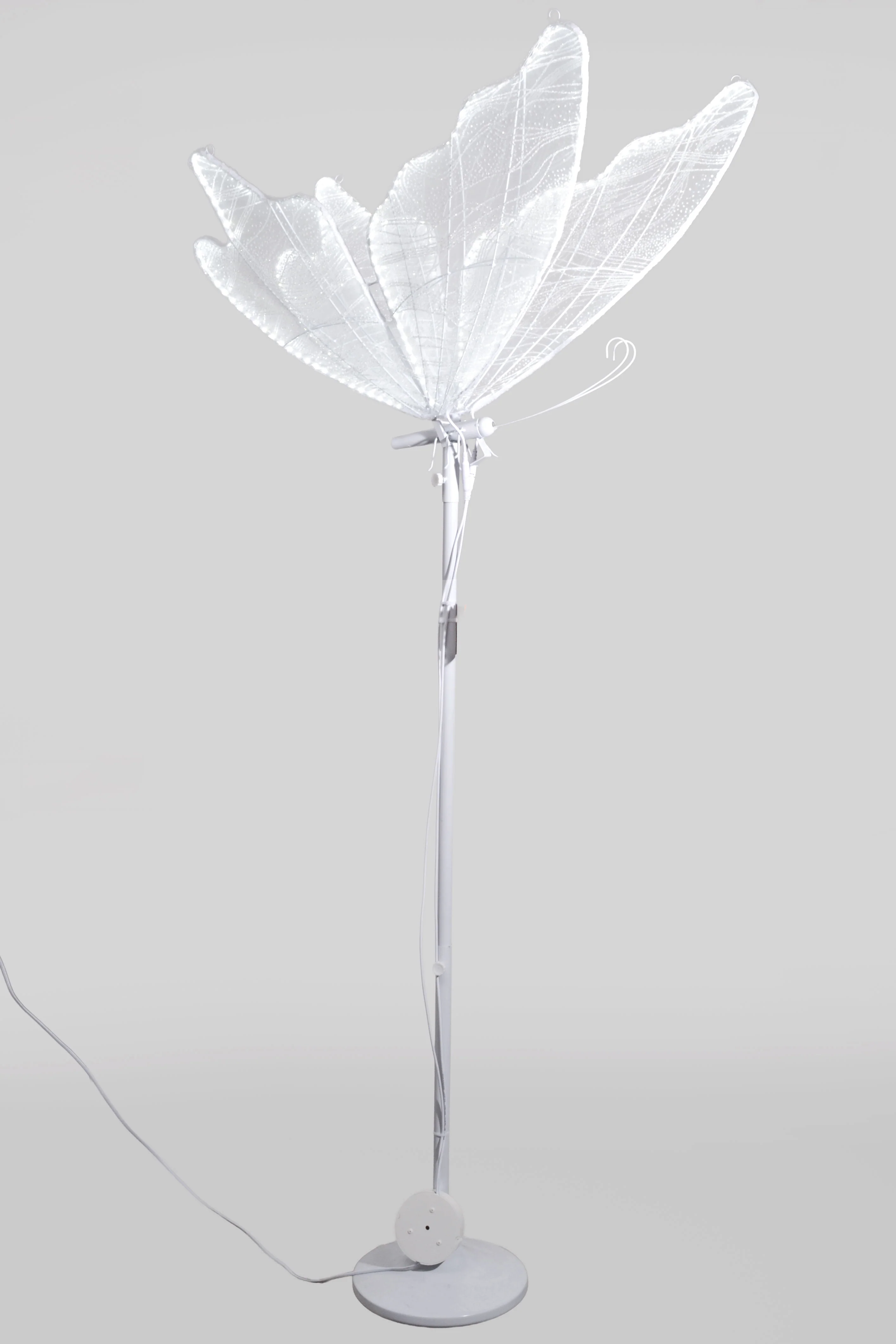 31" Lamp Butterfly Stand White - Image 3