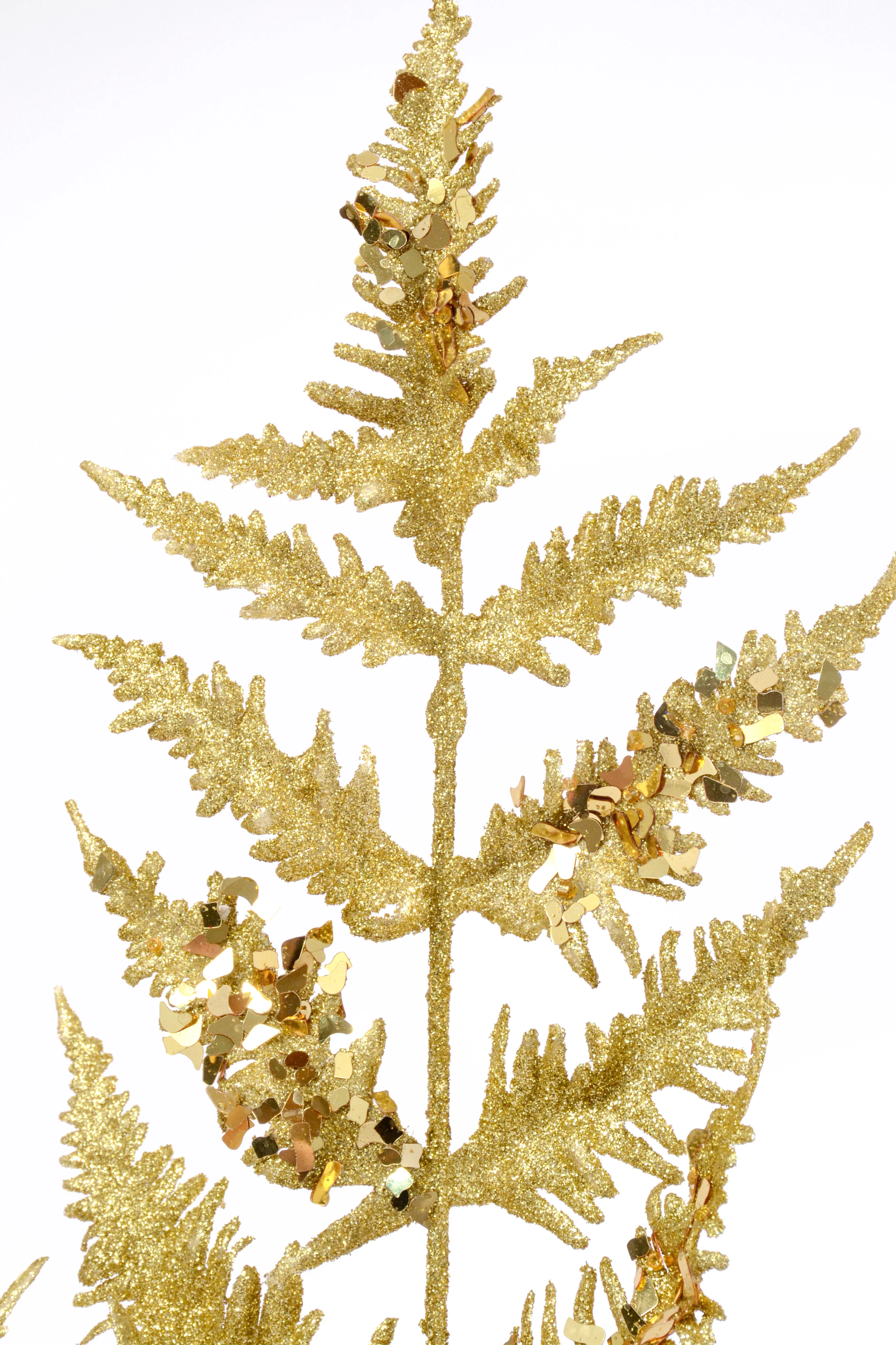 31" Metallic Leaf Spray With Glitter Gold - Image 2
