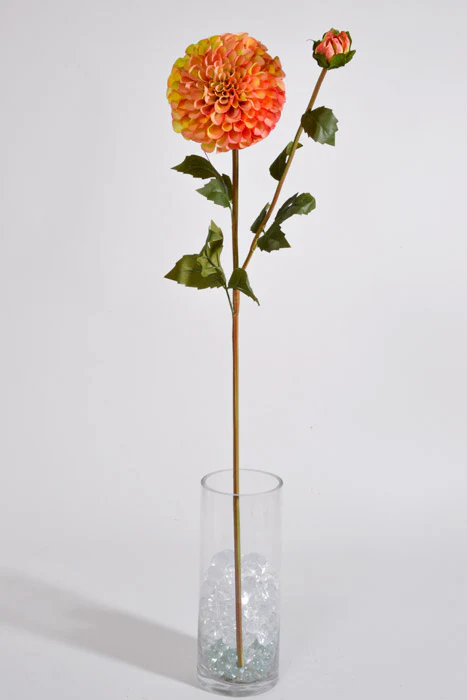 31" Silk Dahlia Spray Sunset