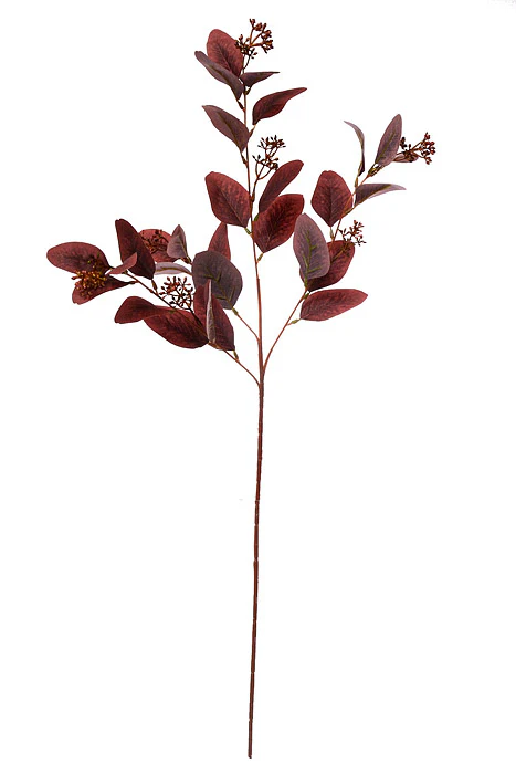 32" Artificial Eucalyptus Spray Burgundy
