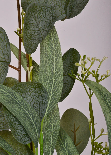 32" Artificial Willow Eucalyptus Spray Green - Image 2