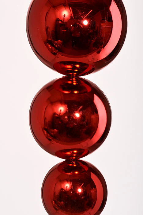 32" Ball Cluster Ornament Shiny Red - Image 2