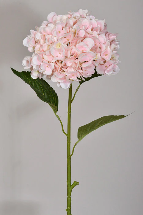32" Silk Hydrangea Spray Light Pink - Image 2