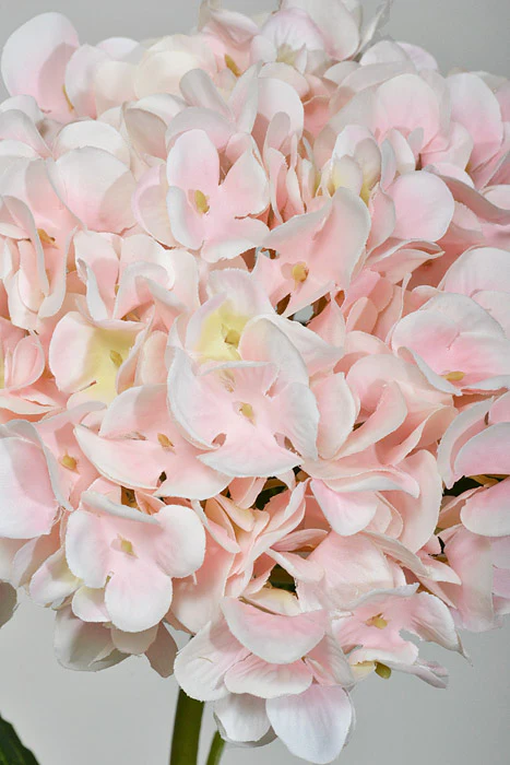 32" Silk Hydrangea Spray Light Pink - Image 3