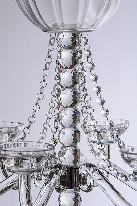 33.5" 6-arm Glass Candelabra Clear - Image 3