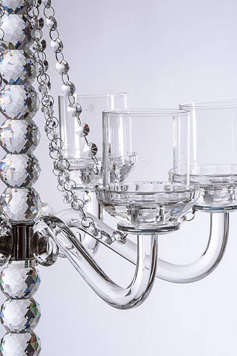 33.5" 6-arm Glass Candelabra Clear - Image 4