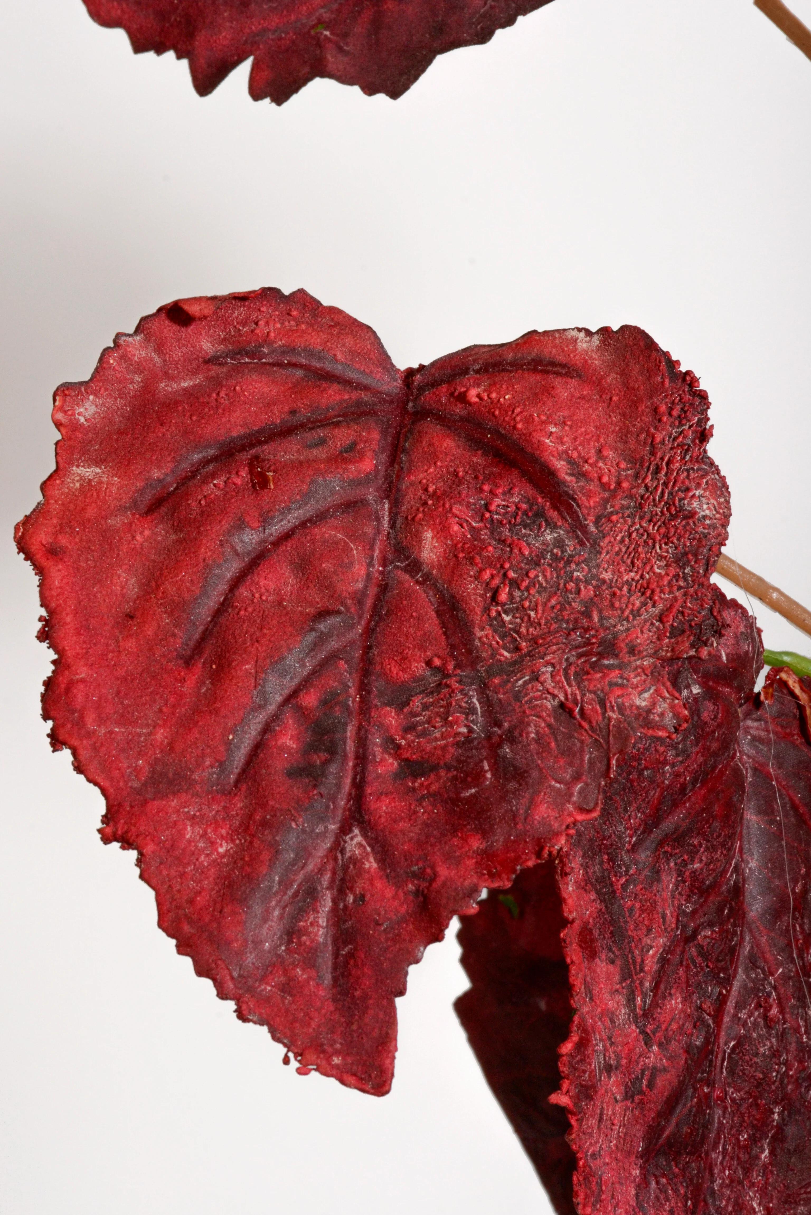 33.5" Artificial Dry Leaf Spray Burgundy - Image 2