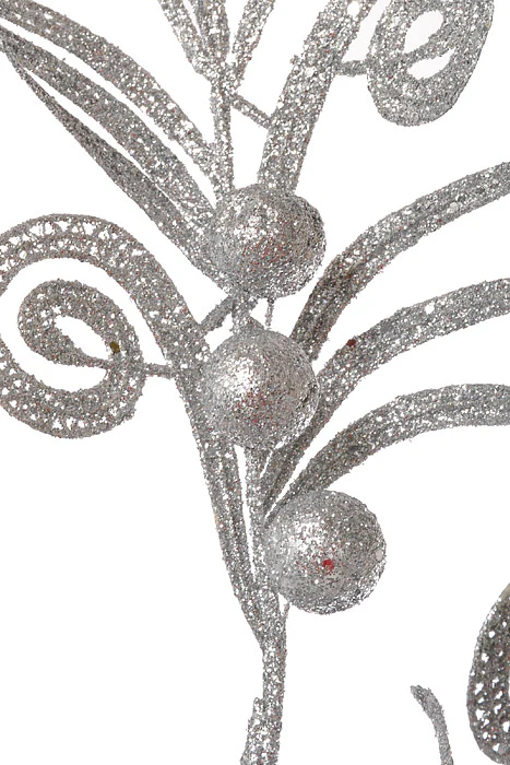 33.5" Glitter Swirl Ball Spray (Silver) - Image 2