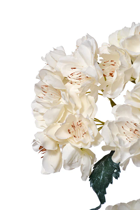 33.5" Silk Cherry Blossom Spray White - Image 2