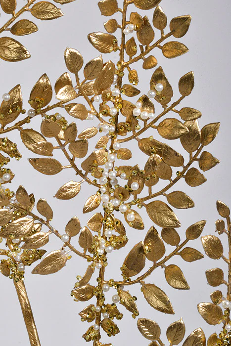 33" Fern Metallic Spray Gold - Image 2