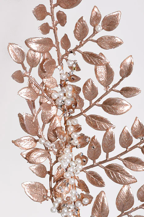 33" Fern Metallic Spray Rose Gold - Image 2