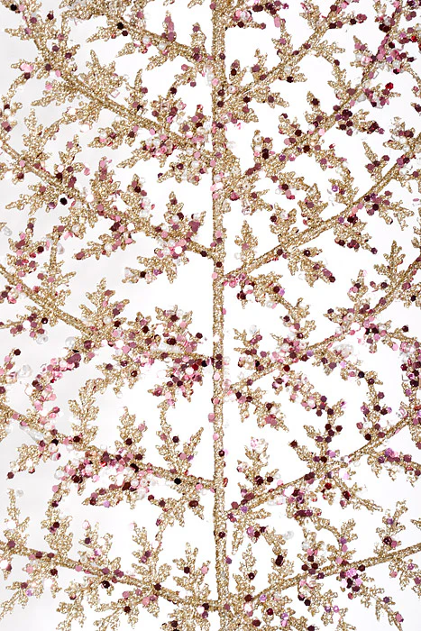 33" Glitter Fern Spray Champagne/Pink - Image 2
