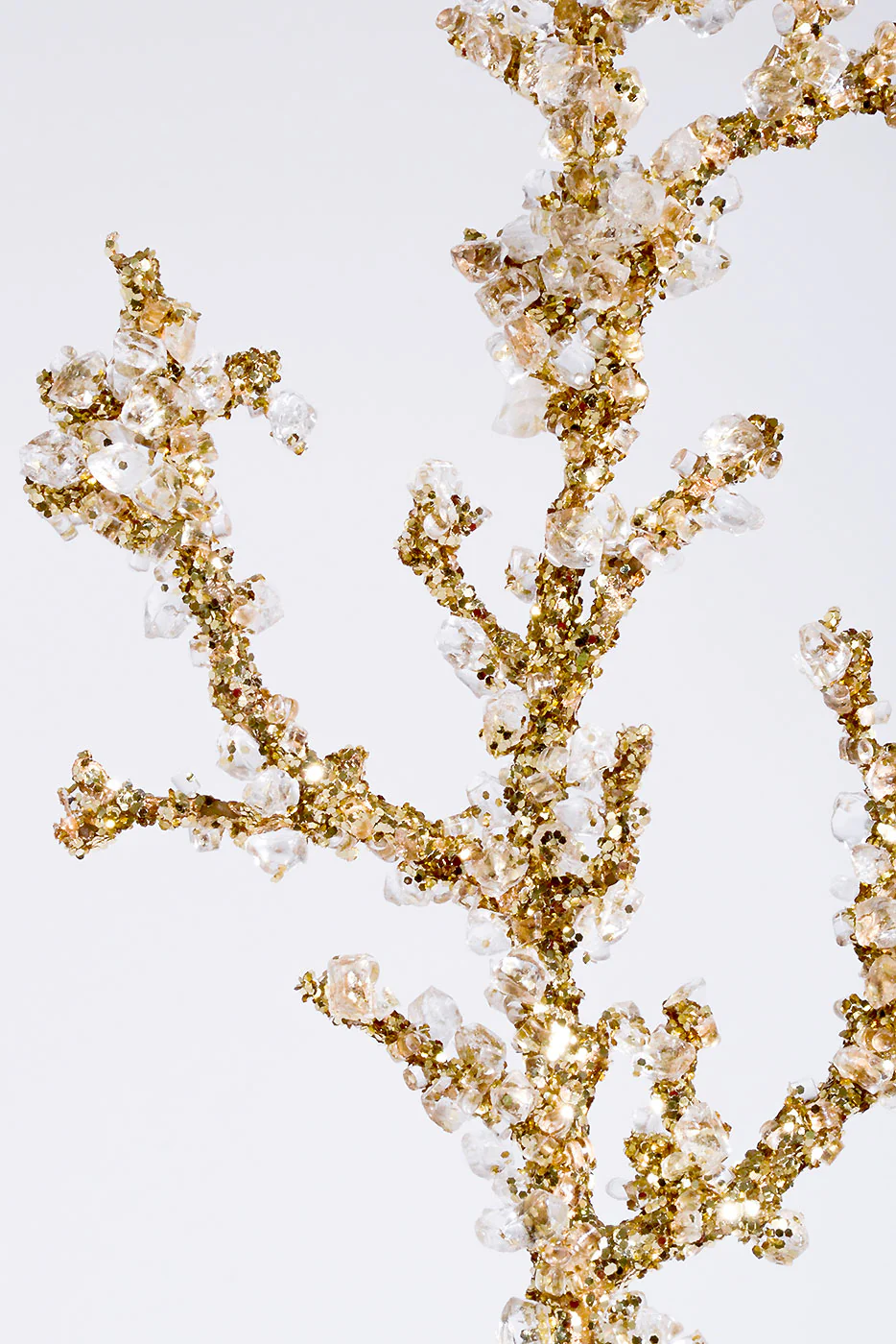 33" Iced/Glitter Plastic Twig Spray Gold - Image 3