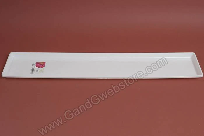 34.25" X 6.5" Flower Box Plastic Tray White - Image 2