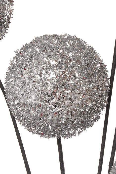 34.5" Glitter Ball Spray (Silver) - Image 2