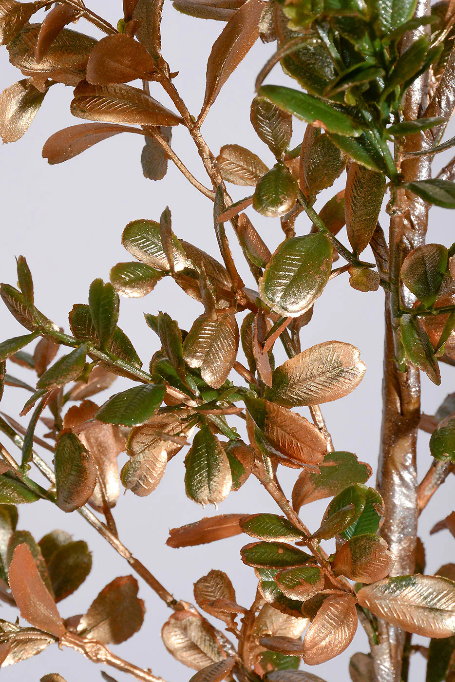 34" Glitter Boxwood Spray Gold - Image 2