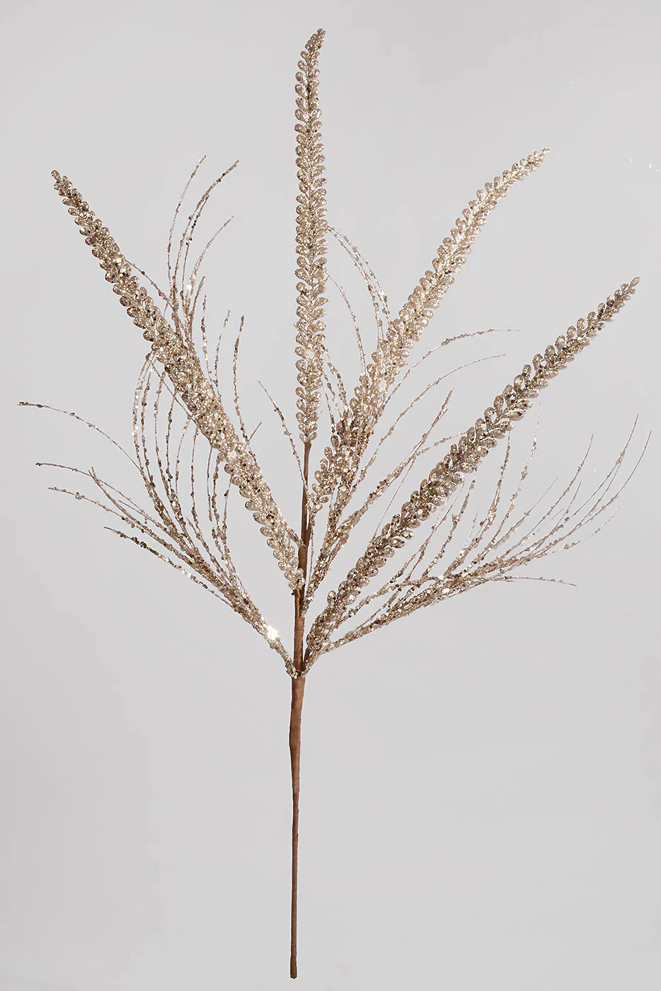 34'' Glitter Heather Grass Spray Platinum