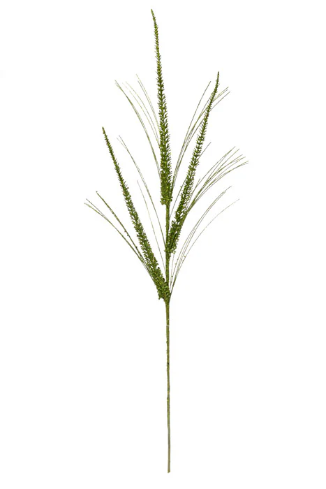 34" Glitter Mica Triple Spike Grass Spray Apple Green