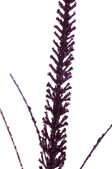 34" Glitter Mica Triple Spike Grass Spray Plum - Image 2