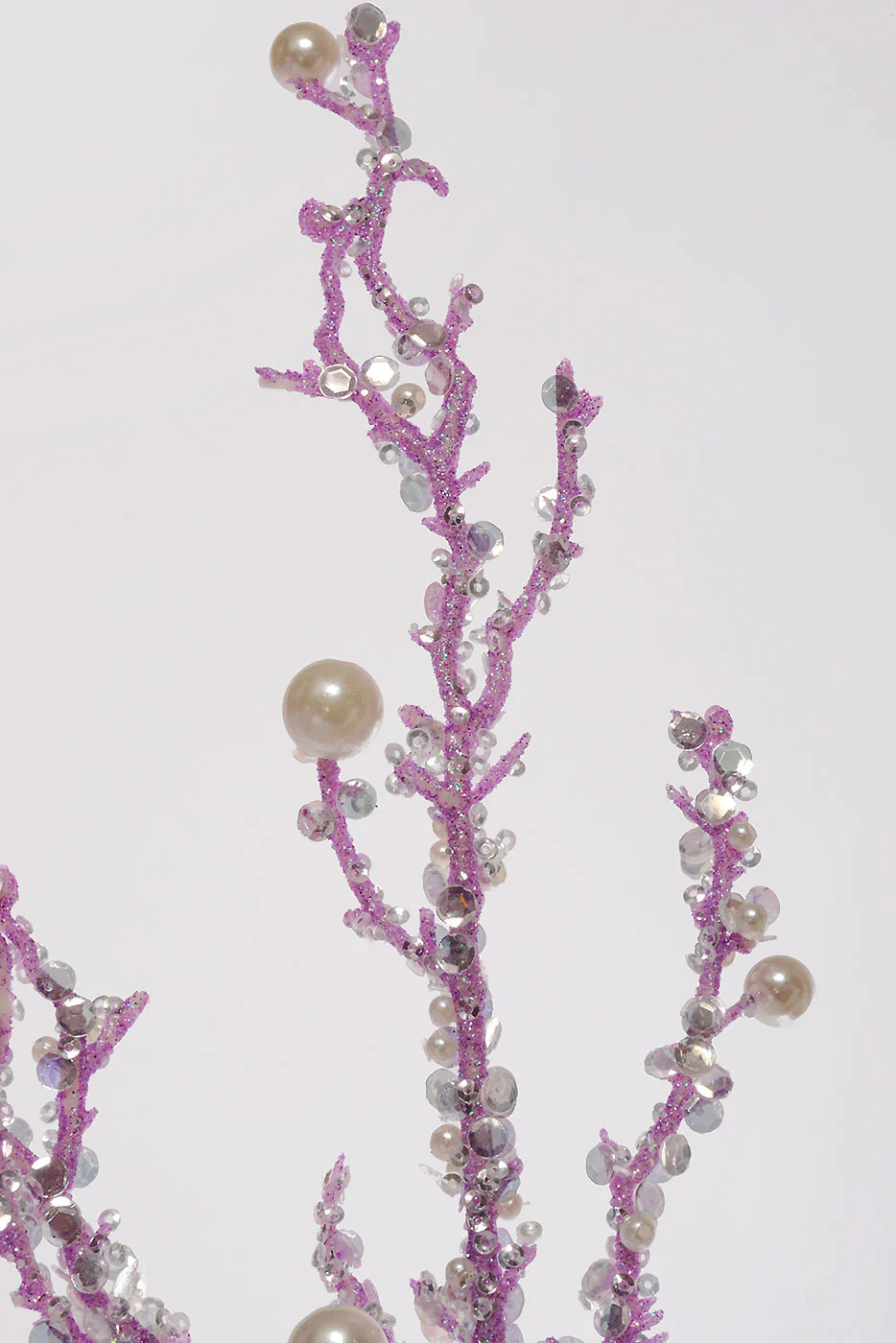 34" Iced Pearl Twig Spray Lavender - Image 2