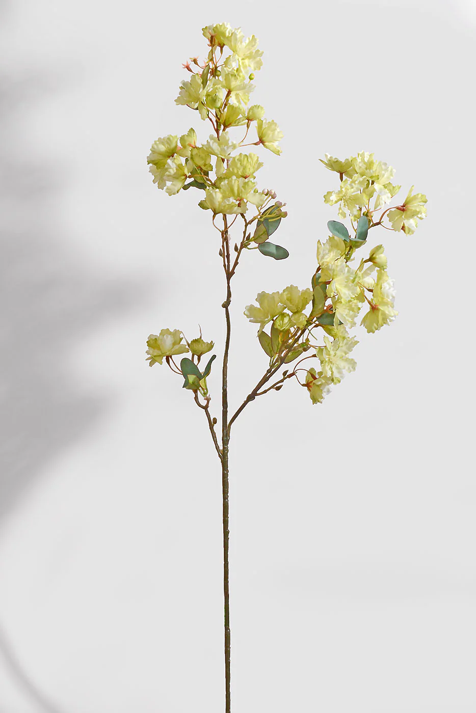 35.5" Silk Cherry Blossom Spray Green/Yellow