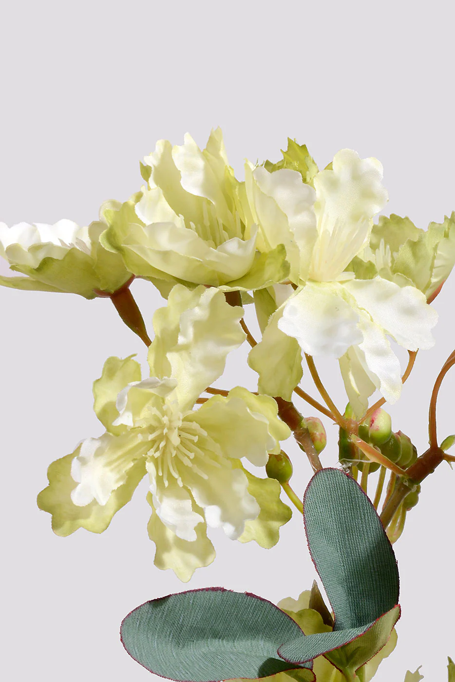 35.5" Silk Cherry Blossom Spray Green/Yellow - Image 2