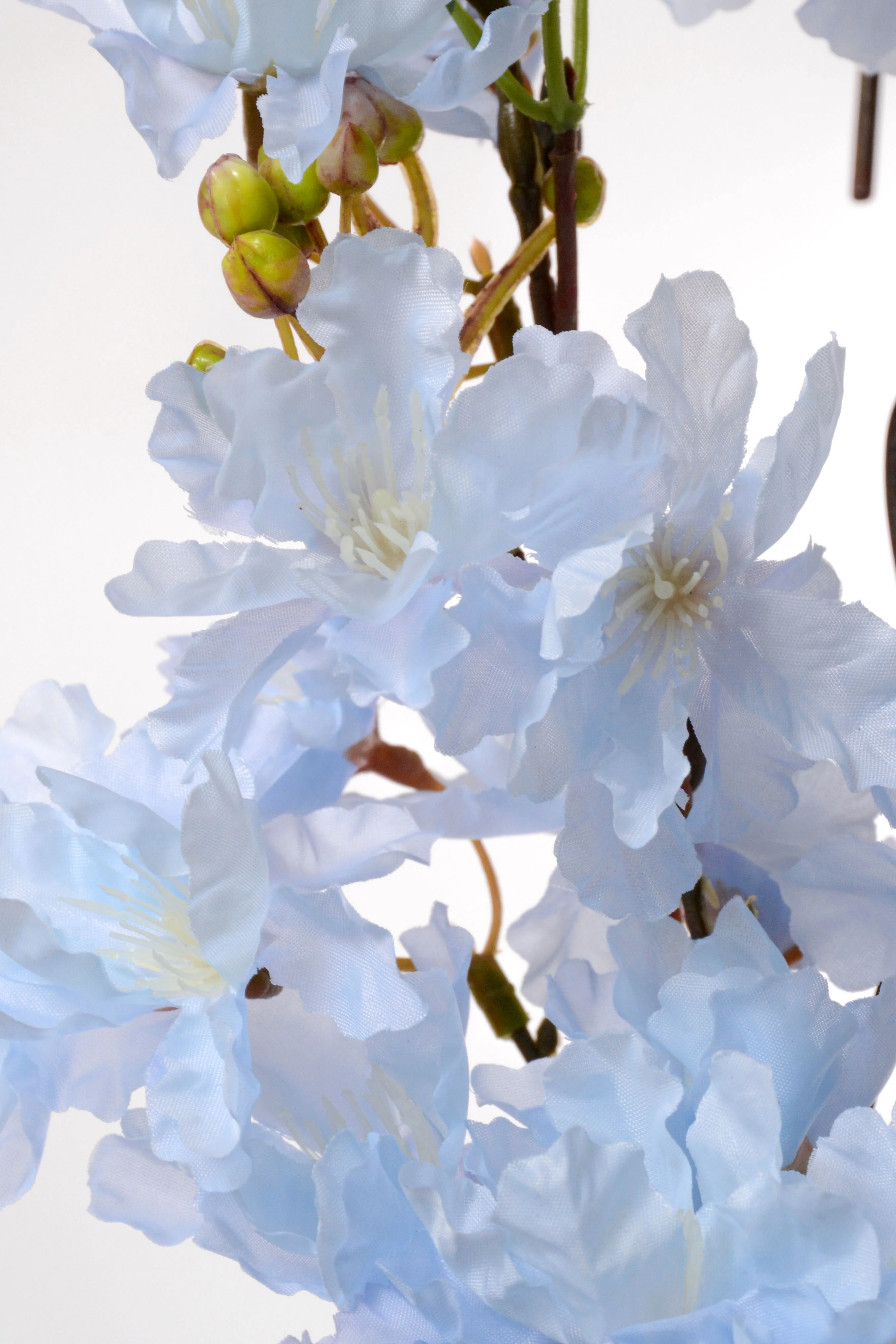 35.5" Silk Cherry Blossom Spray Light Blue - Image 2